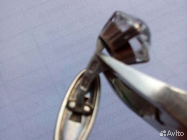 Запонки серебро СССР с горным хрусталем и зеленым