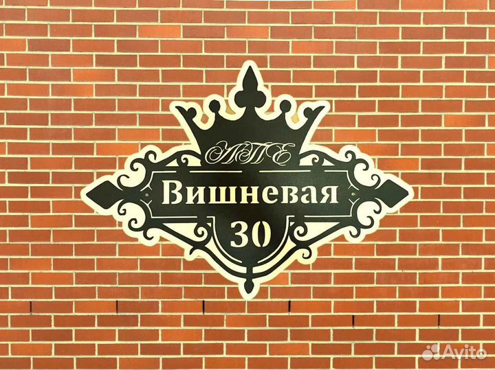 Красивая табличка с адресом