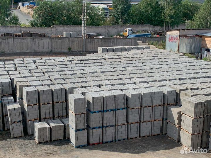 Блок строительный перегородочный (390х90х188)