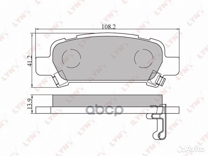 Колодки торм. диск. задн. BD-7106 lynxauto