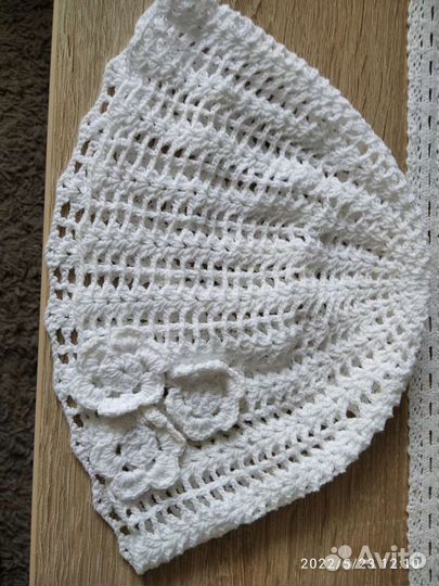 Шапочка ажурная для малышки