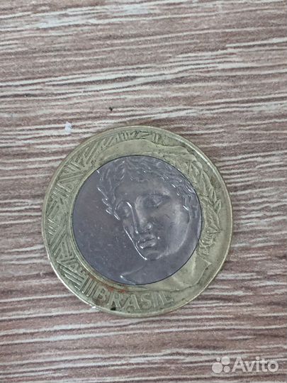 Манета brasil 1 real 1998 года