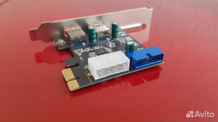 Внутренний Pci-e USB3 с внешним разъемом на корпус