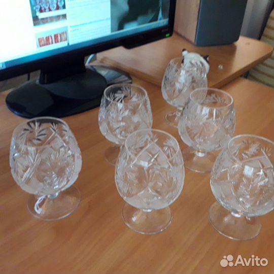 Хрустальные бокалы для коньяка виски 200 мл. фужер