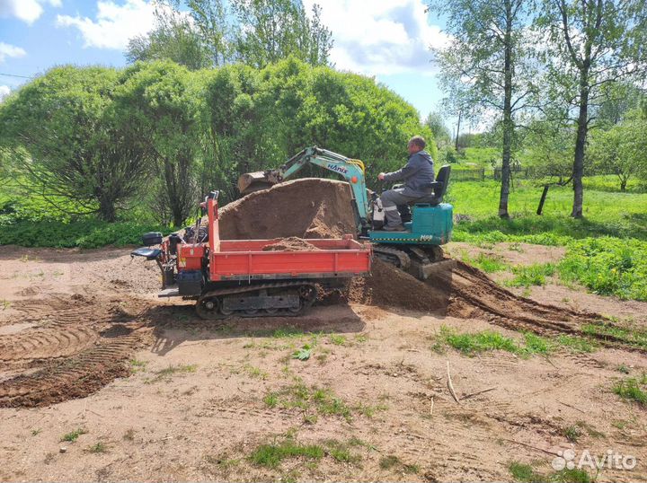 Услуги мини эксковатора,мини думпера
