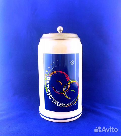 Литровая пивная кружка 