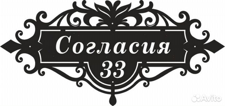 Табличка на дом с адресом