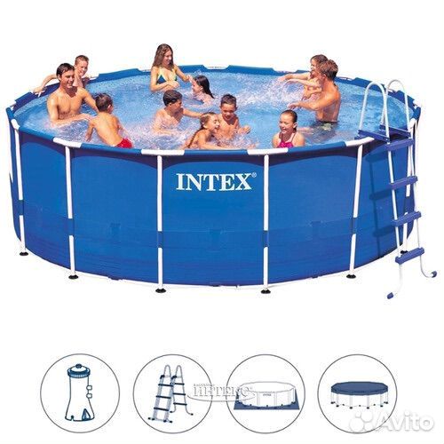 Каркасный бассейн intex новый