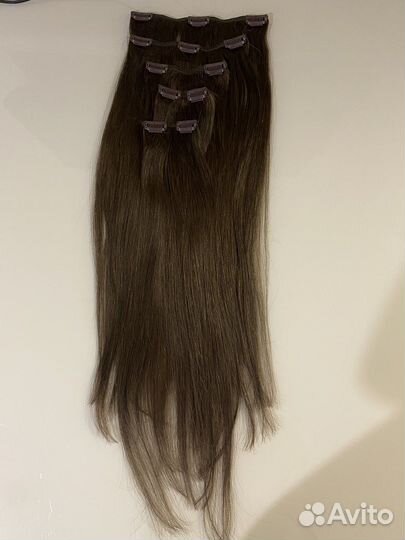 Волосы на заколках натуральные