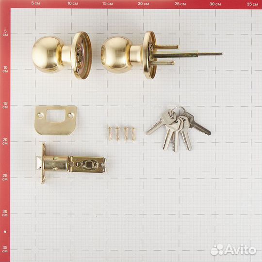 Ручка-защелка (669875) кноб с ключом круглая розет