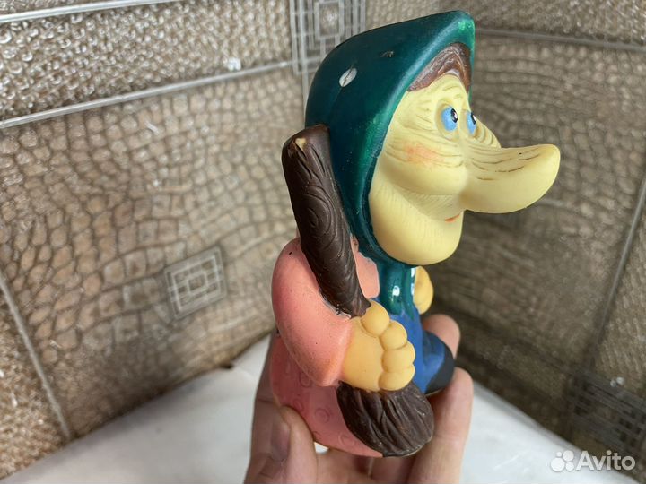 Баба Яга редкая игрушка СССР резиновая