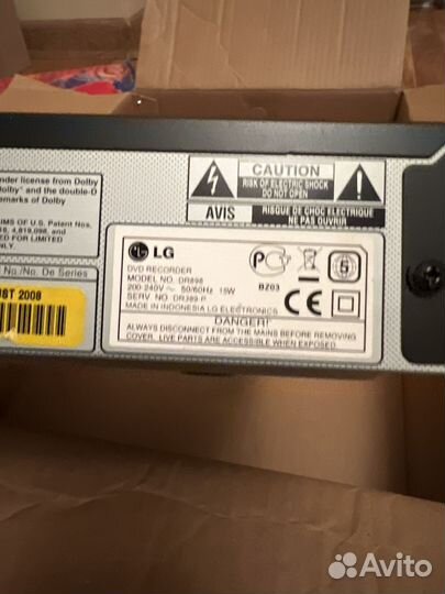Dvd рекордер LG DR898