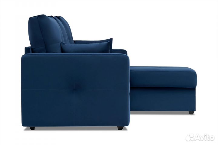 Диван угловой дельфин Вита темно-синий