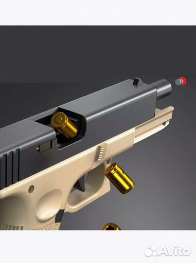 Пистолет игрушечный с гильзами и пулями Glock