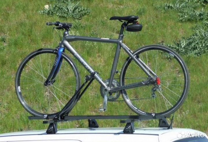 Велокрепление на крышу автомобиля стальное