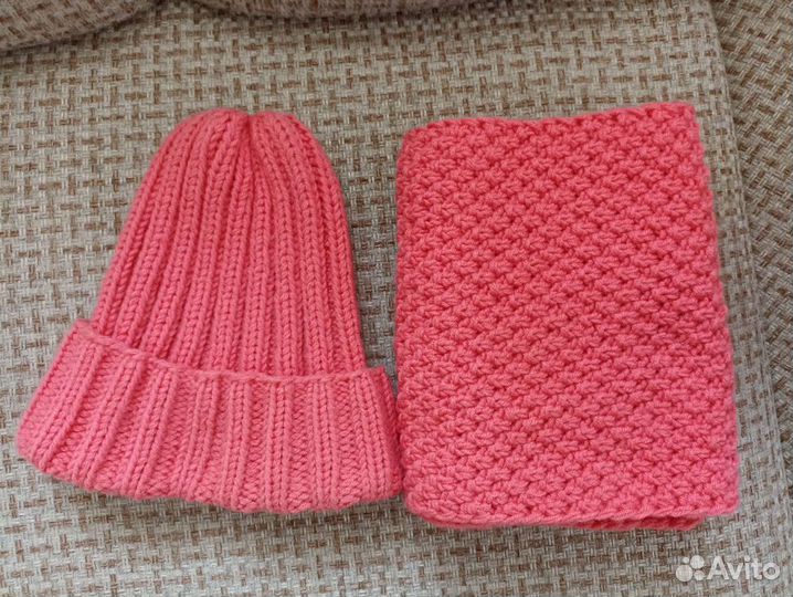 Шапка и шарф вязаные