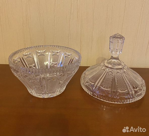 Хрустальная конфетница Югославия