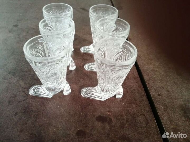 Стопки хрустальные ссср. Сапожок