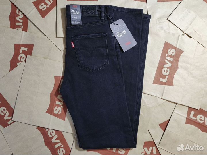 Джинсы Levis 724 Original чёрные W27