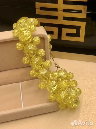 Винтажный браслет из сахарного стекла