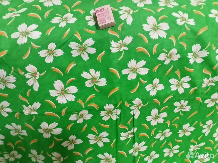 Отрез ткани СССР. Сатин. Штапель. Хлопок