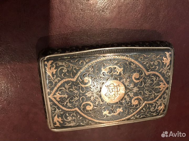 Серебро 84пр, табакерка, портсигар