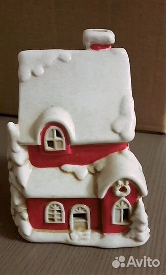 Домик зимний новогодний керамика