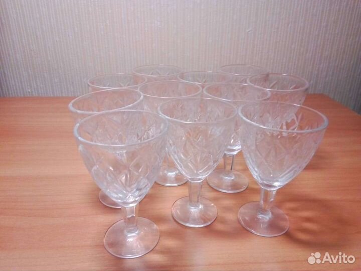 Хрустальные рюмки, фужеры и стопки, все за