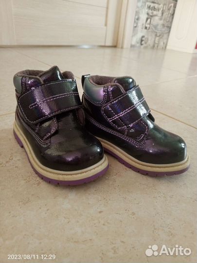 Ботинки осенние для девочки 21 размер