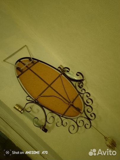 Винтажное зеркало- светильник