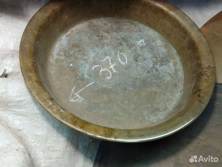 Латунный таз поднос СССР для варенья