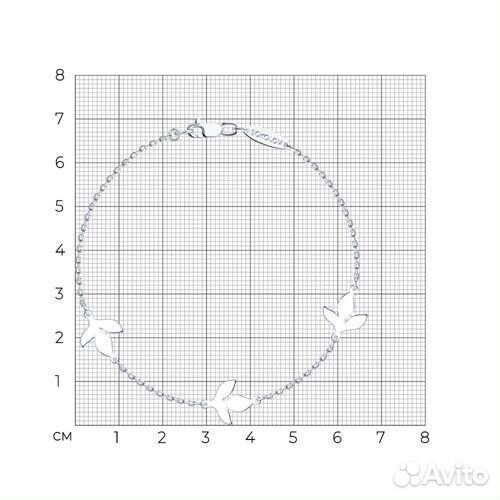 Браслет sokolov из серебра, 94050933, р.17