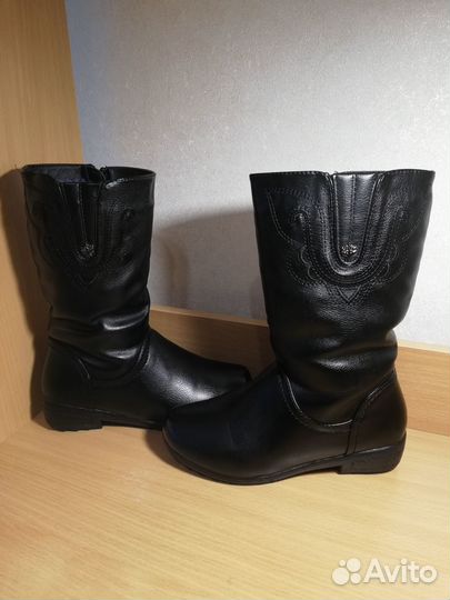 Сапоги женские зимние чёрные 37размер