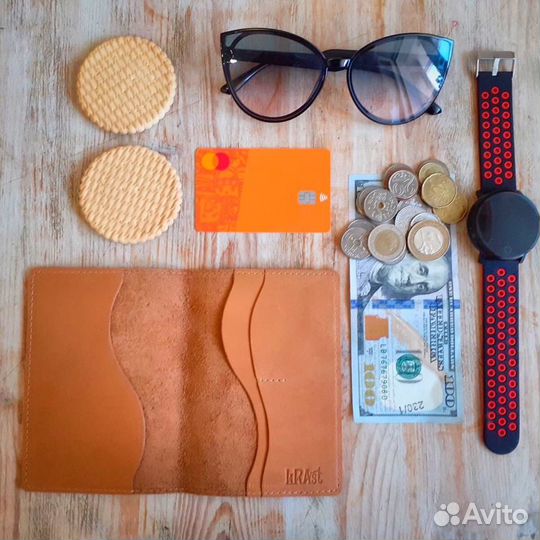 Комплект обложек из натуральной кожи