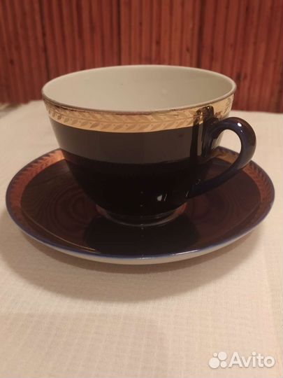 Чашка с блюдцем фарфор