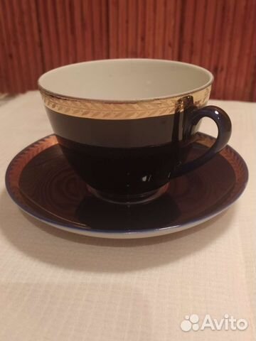 Чашка с блюдцем фарфор