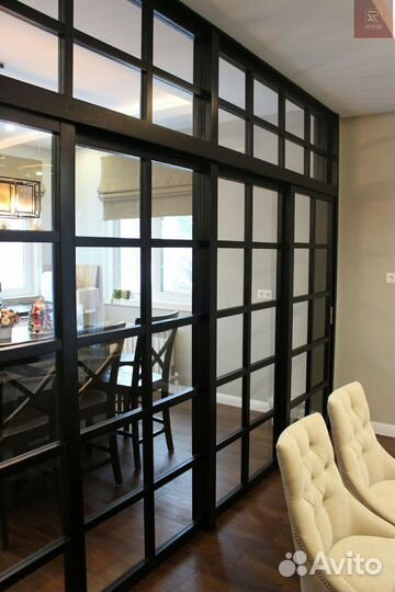 Прегородка двери-купе. Мебель на заказ