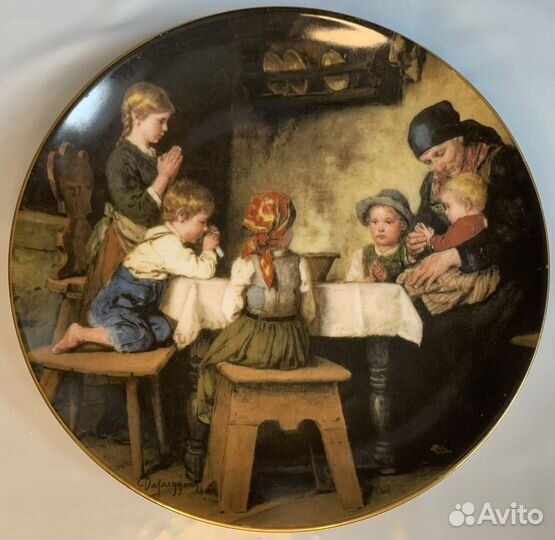 Фарфоровая Настенная тарелка. Винтаж. Европа