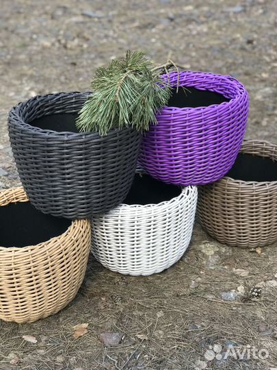 Корзина/кашпо ротанг
