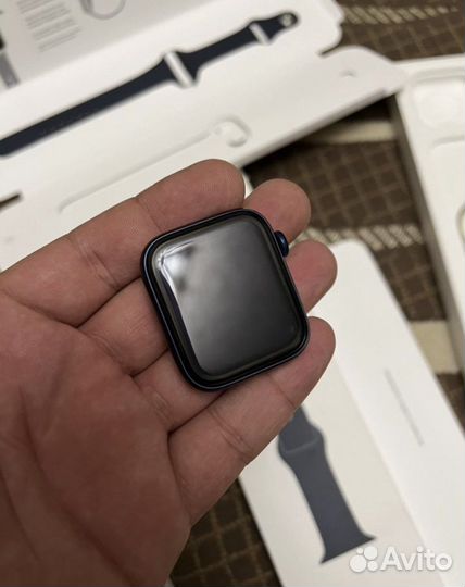 Часы apple watch series 6 44 mm blue