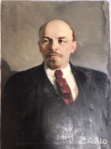 Картина маслом на холсте портрет В.И.Ленин