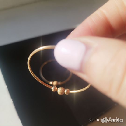 Серьги золотые, 3,45 г