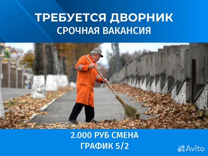 Работа дворник