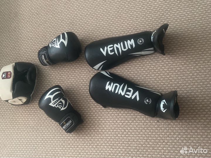 Шлем мма Badboy, защита голени, перчатки бокс