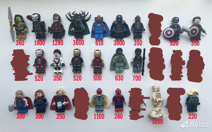 Lego марвел минифигурки