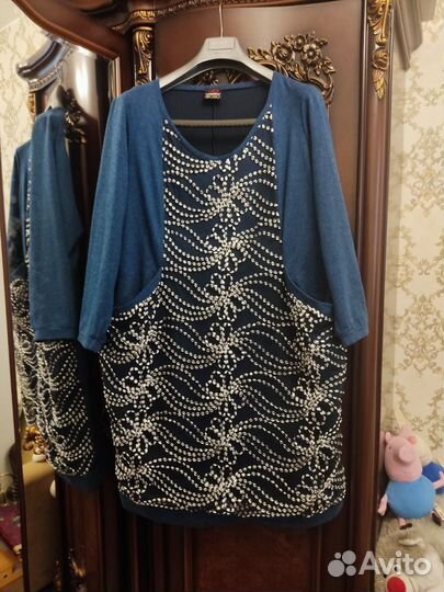 Женское шерстяное платье 62 р