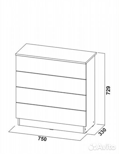 Комод белый