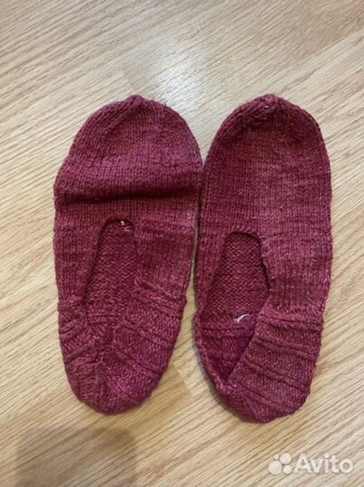 Носки перчатки шерстяные ручная вязка