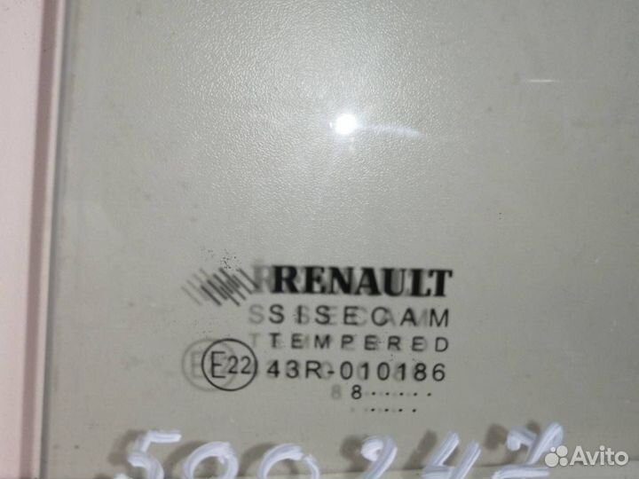 Стекло двери задней левой форточка Renault Logan 2