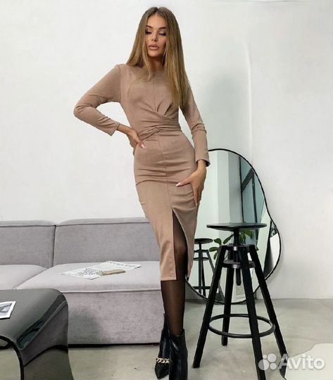 Платье замша